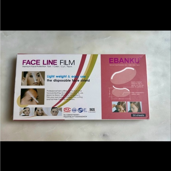 Face Line Film Disposable Face Shield NEW - Picture 1 of 3